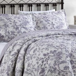 Discount 💯 Wholesale 😀 Delila 2-Piece Purple Floral Cotton Twin Quilt Set by Laura Ashley 🌟 😉 -Becky Cameron Shop laura ashley bedding sets ushsa91164728 4f 1000