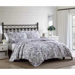 Discount 💯 Wholesale 😀 Delila 2-Piece Purple Floral Cotton Twin Quilt Set by Laura Ashley 🌟 😉 -Becky Cameron Shop laura ashley bedding sets ushsa91164728 66 1000
