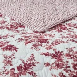 Best deal ✨ Cheapest ✔️ Annalise 3-Piece Red Cotton King Quilt Set by Laura Ashley 🎉 🥰 -Becky Cameron Shop laura ashley bedding sets ushsa91195147 1f 1000