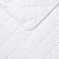 Cheap ✨ New ⭐ Cyndie Solid 3-Piece White Cotton Full / Queen Quilt Set by Laura Ashley 🥰 🛒 -Becky Cameron Shop laura ashley bedding sets ushsa91218524 1f 1000