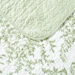 Deals 🤩 Discount 🛒 Bedford 2-Piece Green Cotton Twin Quilt Set by Laura Ashley ❤️ 🎉 -Becky Cameron Shop laura ashley bedding sets ushsa91218529 1f 1000