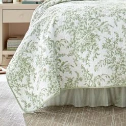 Deals 🤩 Discount 🛒 Bedford 2-Piece Green Cotton Twin Quilt Set by Laura Ashley ❤️ 🎉 -Becky Cameron Shop laura ashley bedding sets ushsa91218529 44 1000