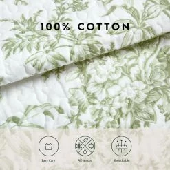 Deals 🤩 Discount 🛒 Bedford 2-Piece Green Cotton Twin Quilt Set by Laura Ashley ❤️ 🎉 -Becky Cameron Shop laura ashley bedding sets ushsa91218529 4f 1000