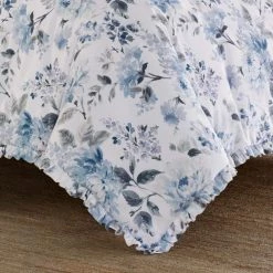 Best reviews of 😍 Best deal 🎉 Chloe 3-Piece Blue Floral Cotton King Duvet Cover Set by Laura Ashley 🥰 ✨ -Becky Cameron Shop laura ashley bedding sets ushsfn1088425 1f 1000