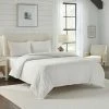 Budget 😉 Promo 🧨 Rowland 3-Piece White Cotton Blend King Duvet Cover Set by Laura Ashley 😍 ⌛