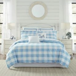 Promo 🎁 Top 10 🥰 Cynthia 3-Piece Blue Cotton King Duvet Cover Set by Laura Ashley 👍 🛒 -Becky Cameron Shop laura ashley bedding sets ushsfn1226063 31 1000