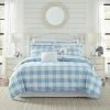 Promo 🎁 Top 10 🥰 Cynthia 3-Piece Blue Cotton King Duvet Cover Set by Laura Ashley 👍 🛒
