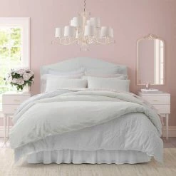 Cheapest 🎁 Buy 🥰 Solid 2-Piece Natural Beige Microfiber Twin Duvet Cover Set by Laura Ashley ⌛ 😍