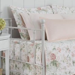 New 👍 Budget ⭐ Breezy Floral 4-Piece Pink Cotton Bonus Daybed Set by Laura Ashley 🔔 ✔️ -Becky Cameron Shop laura ashley bedding sets ushsgj1192520 4f 1000