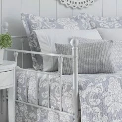 Top 10 😀 Outlet ✔️ Venetia 4-Piece Light Gray Cotton Bonus Daybed Set by Laura Ashley 🥰 🥰 -Becky Cameron Shop laura ashley bedding sets ushsgj1192521 4f 1000