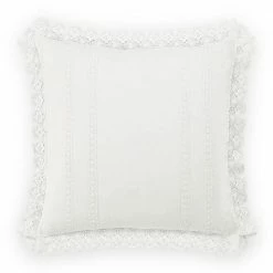 Top 10 ❤️ Outlet ✨ Annabella 1-Piece White Cotton European Sham by Laura Ashley ⭐ 🧨