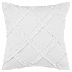 Flash Sale 🧨 Promo 😍 Adelina 2-Piece White Solid Cotton European Sham by Laura Ashley ⌛ 🔔