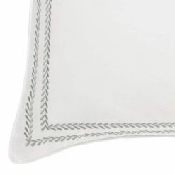 Best Sale 💯 Top 10 🔔 Stitched Vine Leaf 2-Piece Gray Solid Cotton European Shams by Laura Ashley 😉 🎉 5 Best Sale 💯 Top 10 🔔 Stitched Vine Leaf 2-Piece Gray Solid Cotton European Shams by Laura Ashley 😉 🎉 -Becky Cameron Shop laura ashley pillowcases ushsgy1083264 31 1000