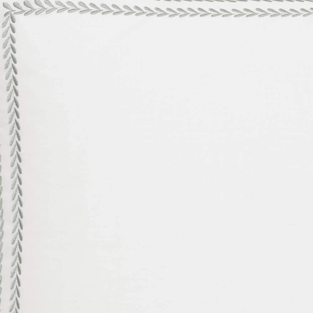 Best Sale 💯 Top 10 🔔 Stitched Vine Leaf 2-Piece Gray Solid Cotton European Shams by Laura Ashley 😉 🎉 2 Best Sale 💯 Top 10 🔔 Stitched Vine Leaf 2-Piece Gray Solid Cotton European Shams by Laura Ashley 😉 🎉 - Image 2