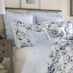 Brand new 🥰 Top 10 ❤️ Chloe 1-Piece Blue Floral Cotton European Sham by Laura Ashley 😍 ✔️ -Becky Cameron Shop laura ashley pillowcases ushsgy1088037 31 1000