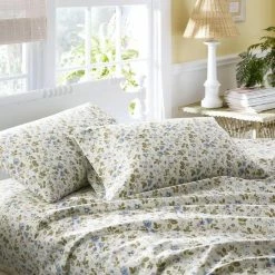 Promo 😉 Top 10 ⌛ Spring Bloom 2-Piece Blue T300 Cotton Standard Pillowcase Pair by Laura Ashley 🎁 👍 -Becky Cameron Shop laura ashley pillowcases ushshc1173620 31 1000