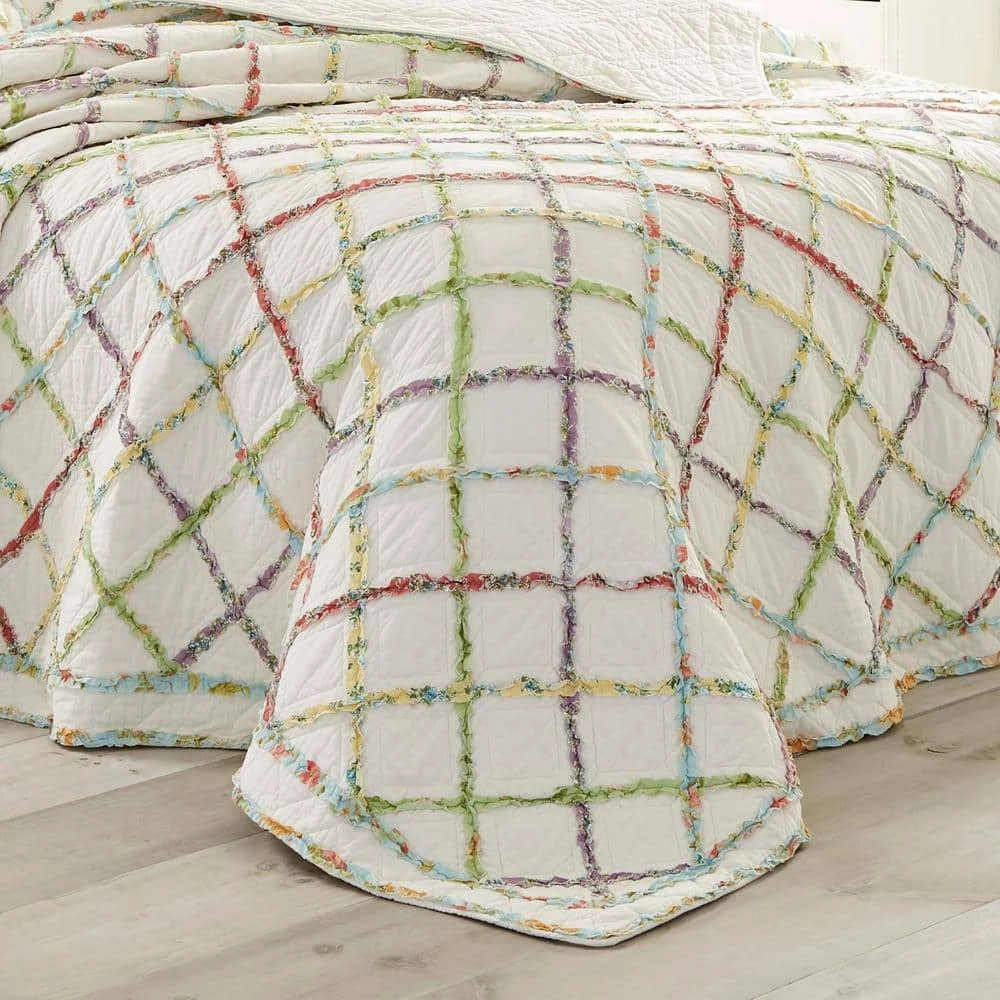 Flash Sale βοΈ Hot Sale π Ruffle Garden 1-Piece Multicolored Floral Cotton King Quilt by Laura Ashley π β 3 Flash Sale βοΈ Hot Sale π Ruffle Garden 1-Piece Multicolored Floral Cotton King Quilt by Laura Ashley π β - Image 3