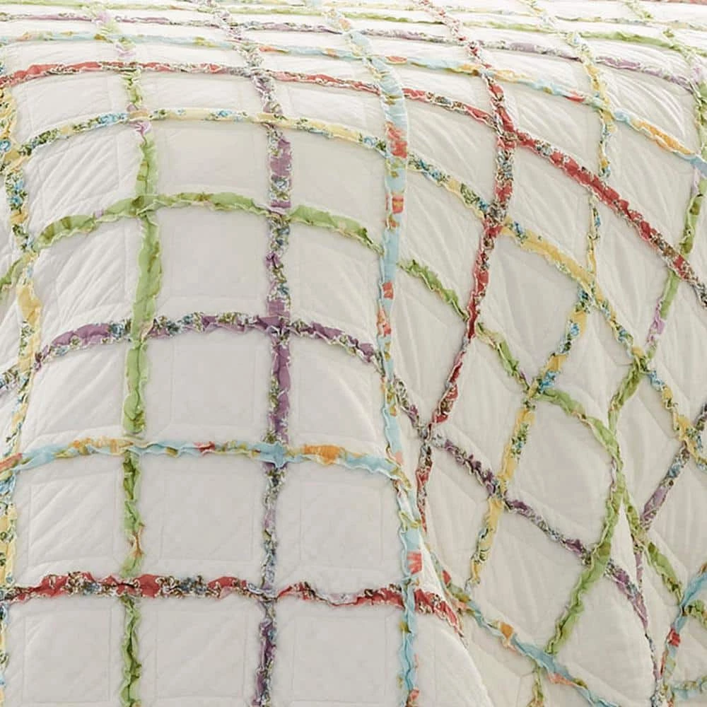 Flash Sale βοΈ Hot Sale π Ruffle Garden 1-Piece Multicolored Floral Cotton King Quilt by Laura Ashley π β 4 Flash Sale βοΈ Hot Sale π Ruffle Garden 1-Piece Multicolored Floral Cotton King Quilt by Laura Ashley π β - Image 4