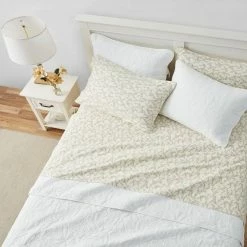 Hot Sale 🌟 Hot Sale 😉 Victoria 4-Piece Beige Floral Flannel Queen Sheet Set by Laura Ashley 🔔 🌟 -Becky Cameron Shop laura ashley sheet sets 172290 31 1000