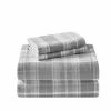 Coupon 😍 Hot Sale 😀 Mulholland 4-Piece Medium Gray Plaid Flannel Queen Sheet Set by Laura Ashley 🤩 🌟