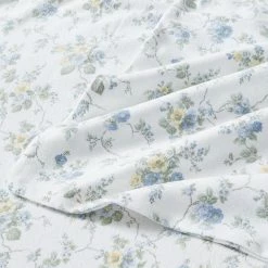 Brand new 😀 Coupon 🥰 Le Fleur 4-Piece Light Pastel Blue Floral Flannel Queen Sheet Set by Laura Ashley 😍 ✨ -Becky Cameron Shop laura ashley sheet sets ushsa01065723 4f 1000