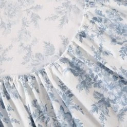 Deals 🧨 Brand new 🎁 Vanessa Flannel 4-Piece Blue Floral Cotton King Sheet Set by Laura Ashley 👏 😉 -Becky Cameron Shop laura ashley sheet sets ushsa01164675 fa 1000