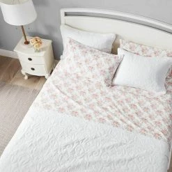 Discount 🤩 New 💯 Lisalee 4-Piece Pink Floral Brushed Cotton Flannel King Sheet Set by Laura Ashley ❤️ 🔥 -Becky Cameron Shop laura ashley sheet sets ushsa01164679 31 1000