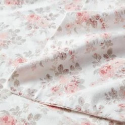 Discount 🤩 New 💯 Lisalee 4-Piece Pink Floral Brushed Cotton Flannel King Sheet Set by Laura Ashley ❤️ 🔥 -Becky Cameron Shop laura ashley sheet sets ushsa01164679 4f 1000