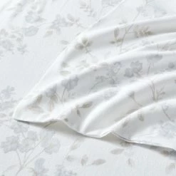 Best deal 🤩 Best deal ✔️ Fawna Flannel 4-Piece Gray Floral Cotton Queen Sheet Set by Laura Ashley ✨ 🧨 -Becky Cameron Shop laura ashley sheet sets ushsa01164682 1f 1000