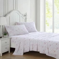 Brand new 🎁 New 🎉 Garden Muse 4-Piece Pink Floral T300 Cotton King Sheet Set by Laura Ashley 😀 ⭐ -Becky Cameron Shop laura ashley sheet sets ushsa01176047 31 1000