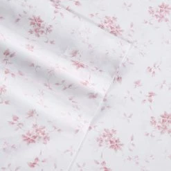 Brand new 🎁 New 🎉 Garden Muse 4-Piece Pink Floral T300 Cotton King Sheet Set by Laura Ashley 😀 ⭐ -Becky Cameron Shop laura ashley sheet sets ushsa01176047 4f 1000