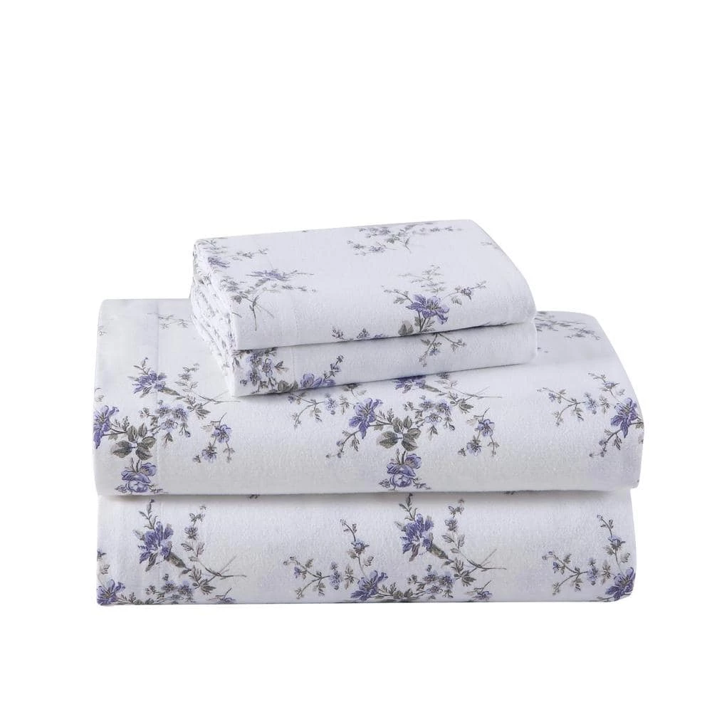 Top 10 ๐ Promo ๐ Jessika Flannel 4-Piece Purple Floral Cotton Queen Sheet Set by Laura Ashley ๐ ๐ฅฐ 1 Top 10 ๐ Promo ๐ Jessika Flannel 4-Piece Purple Floral Cotton Queen Sheet Set by Laura Ashley ๐ ๐ฅฐ