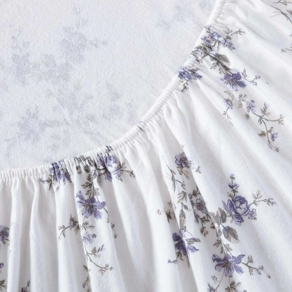 Top 10 ๐ Promo ๐ Jessika Flannel 4-Piece Purple Floral Cotton Queen Sheet Set by Laura Ashley ๐ ๐ฅฐ 6 Top 10 ๐ Promo ๐ Jessika Flannel 4-Piece Purple Floral Cotton Queen Sheet Set by Laura Ashley ๐ ๐ฅฐ - Image 6