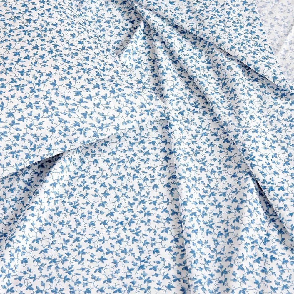 Wholesale ๐งจ Promo ๐ Lavange Vine 4-Piece Blue Cotton Queen Sheet Set by Laura Ashley ๐ฏ ๐ฏ 2 Wholesale ๐งจ Promo ๐ Lavange Vine 4-Piece Blue Cotton Queen Sheet Set by Laura Ashley ๐ฏ ๐ฏ - Image 2