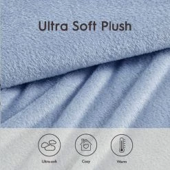 Best Pirce 😀 Best Sale 🎁 LA Solid 4-Piece Blue Plush Fleece Microfiber Queen Sheet Set by Laura Ashley 😀 🎁 -Becky Cameron Shop laura ashley sheet sets ushsa01196143 44 1000