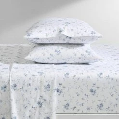 Top 10 🧨 Coupon 🔥 Garden Muse 4-Piece Blue Cotton King Sheet Set by Laura Ashley ❤️ 😍 -Becky Cameron Shop laura ashley sheet sets ushsa01217791 4f 1000