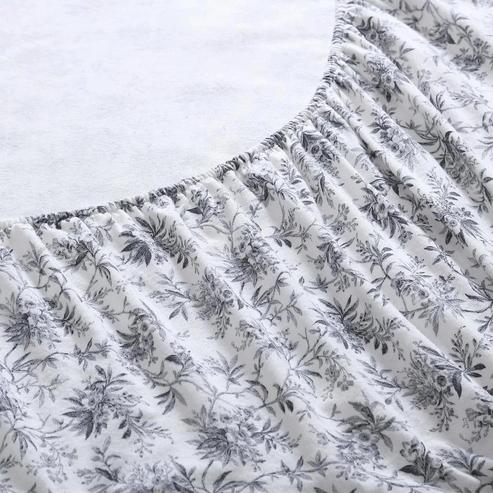 Brand new ๐งจ Wholesale ๐ Faye Toile 3-Piece Black Cotton Flannel Twin Sheet Set by Laura Ashley ๐ฅฐ โ 3 Brand new ๐งจ Wholesale ๐ Faye Toile 3-Piece Black Cotton Flannel Twin Sheet Set by Laura Ashley ๐ฅฐ โ - Image 3