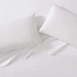 Best Pirce 😀 Hot Sale 🔔 LA Solid 4-Piece White Cotton Queen Sheet Set by Laura Ashley 😀 🧨 -Becky Cameron Shop laura ashley sheet sets ushsa01235161 44 1000