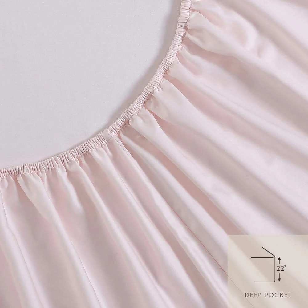 Buy ๐ Deals ๐ LA Solid 4-Piece Pink Cotton Blend King Sheet Set by Laura Ashley ๐ ๐ 3 Buy ๐ Deals ๐ LA Solid 4-Piece Pink Cotton Blend King Sheet Set by Laura Ashley ๐ ๐ - Image 3