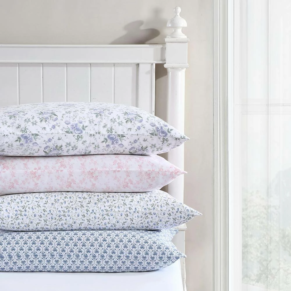 Promo โจ Budget ๐ Rosemarie 4-Piece Blue Cotton Queen Sheet Set by Laura Ashley ๐ โญ 7 Promo โจ Budget ๐ Rosemarie 4-Piece Blue Cotton Queen Sheet Set by Laura Ashley ๐ โญ - Image 7
