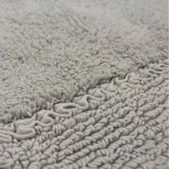 Deals 😀 Hot Sale 🤩 17 in. x 24 in. and 20 in. x 32 in. Gray Ruffle Cotton Bath Rug Set (2-Piece) by Laura Ashley 😀 🔥 -Becky Cameron Shop light gray laura ashley bathroom rugs bath mats laymb006468 4f 1000