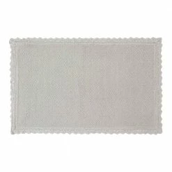 Best reviews of 😉 Top 10 💯 Reversible Crochet Beaded 17 in. x 24 in. Bath Rug, Light Gray by Laura Ashley 🔥 🔥