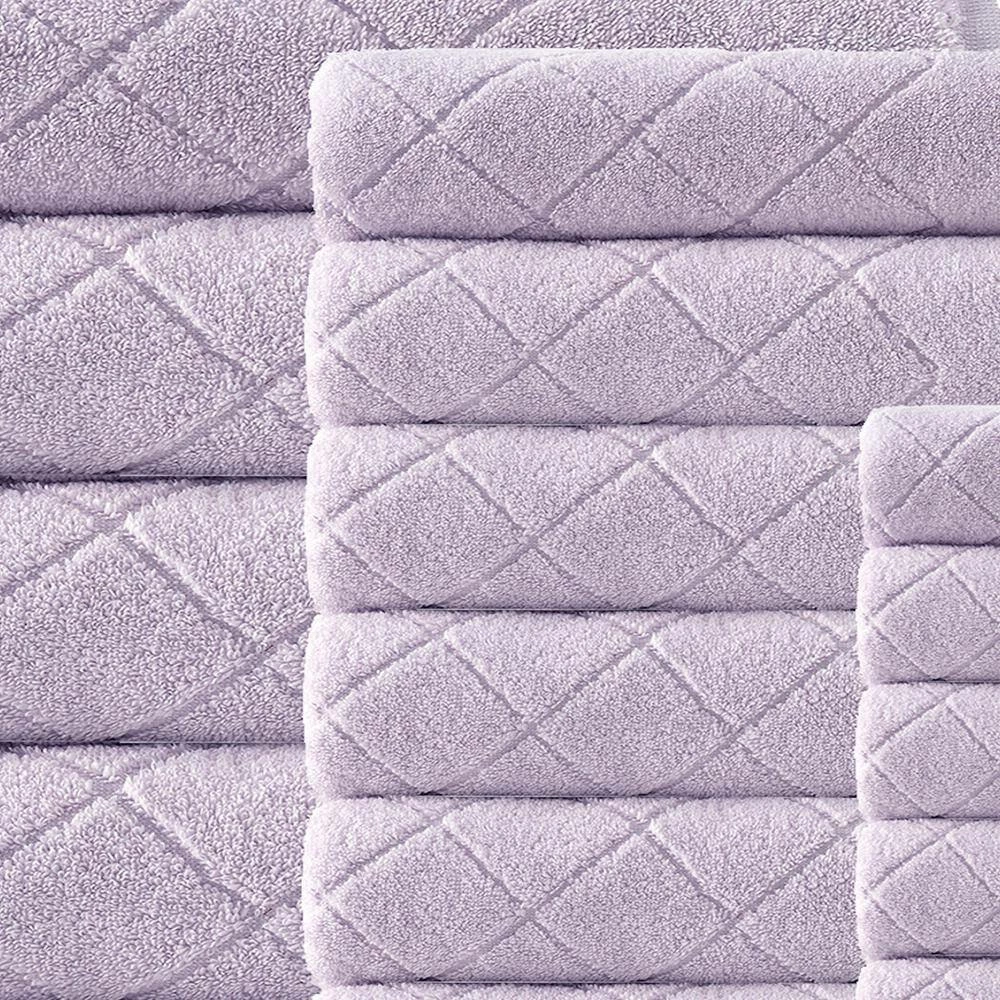 Discount ❤️ Buy ⌛ Gracious 16-Pieces Lilac Turkish cotton Towel Set by Enchante Home 😍 ⌛ 3 Discount ❤️ Buy ⌛ Gracious 16-Pieces Lilac Turkish cotton Towel Set by Enchante Home 😍 ⌛ - Image 3