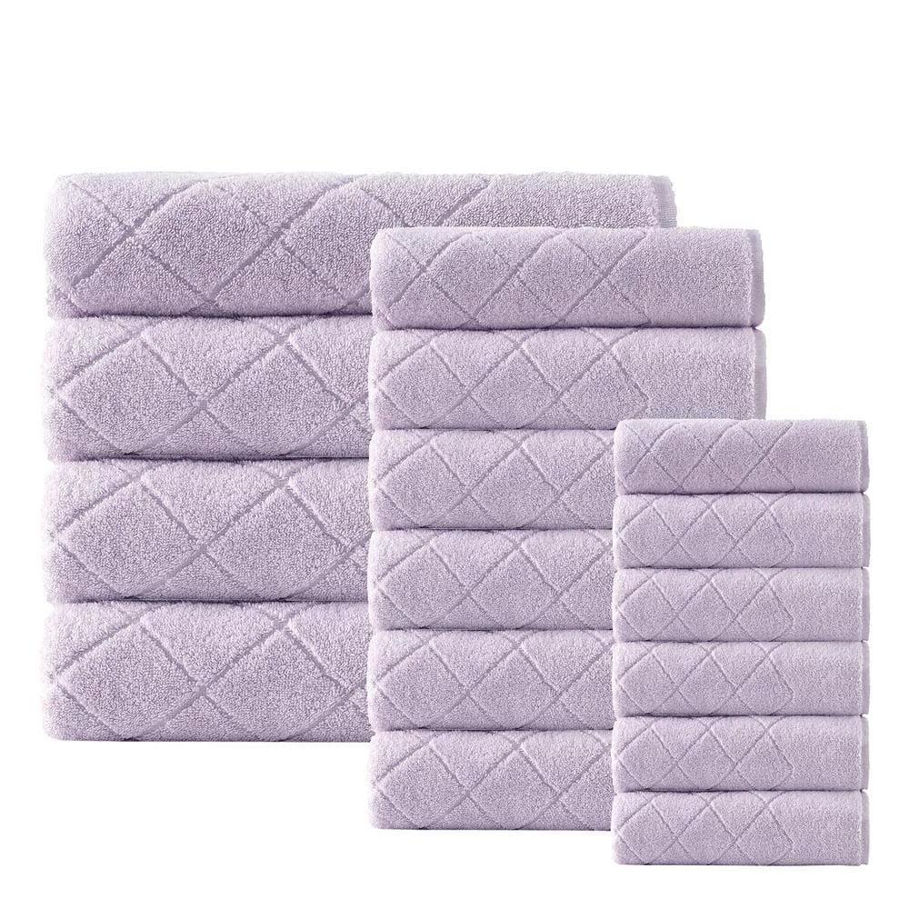 Discount ❤️ Buy ⌛ Gracious 16-Pieces Lilac Turkish cotton Towel Set by Enchante Home 😍 ⌛ 1 Discount ❤️ Buy ⌛ Gracious 16-Pieces Lilac Turkish cotton Towel Set by Enchante Home 😍 ⌛