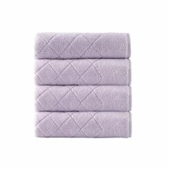 Deals 😉 Buy 👍 Gracious 4-Pieces Lilac Turkish Cotton Bath Towels by Enchante Home ⌛ 🥰