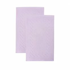 Brand new ⌛ Cheapest 👏 Gracious 2-Pieces Lilac Turkish Cotton Bath Mats by Enchante Home ❤️ ✨