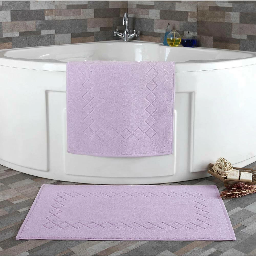 Brand new โ Cheapest ๐ Gracious 2-Pieces Lilac Turkish Cotton Bath Mats by Enchante Home โค๏ธ โจ 2 Brand new โ Cheapest ๐ Gracious 2-Pieces Lilac Turkish Cotton Bath Mats by Enchante Home โค๏ธ โจ - Image 2