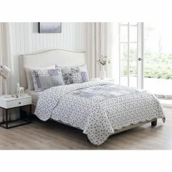 Brand new 🧨 Cheapest ⌛ Brenna 3-Piece Lavender King Floral Patchwork Quilt Set by Morgan Home 🔥 👍 -Becky Cameron Shop morgan home bedding sets m559426 c3 1000
