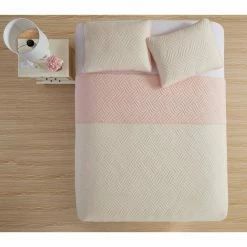 Buy 🧨 Cheap 🥰 Allison Reversible 3-Piece Blush/Cream Full/Queen Quilt Set by Morgan Home 🤩 ⌛ -Becky Cameron Shop morgan home bedding sets m591549 1f 1000