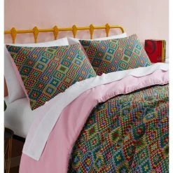 Best Pirce 👍 Outlet ✔️ Morgan Home 3-Piece Multicolor Wonderland Knit Microfiber Full/Queen Comforter Set 👍 🤩 -Becky Cameron Shop morgan home kids bedding sets m647611 1f 1000